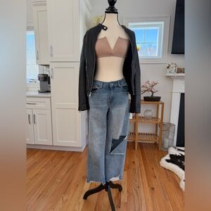 Women's Distressed Blue Jeans